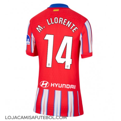 Camisa de Futebol Atletico Madrid Marcos Llorente #14 Equipamento Principal Mulheres 2024-25 Manga Curta